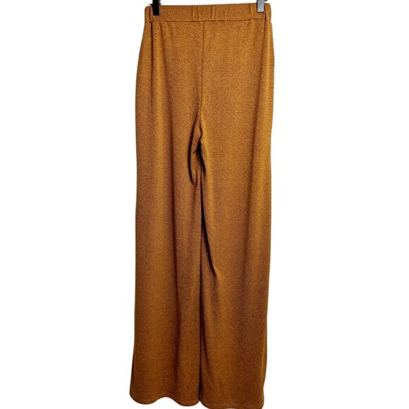 ZARA TRAFALUC WIDE LEG BROWN SOFT COMFY WOMEN PANTS SIZE SMALL BRAND NEW - Picture 4 of 6